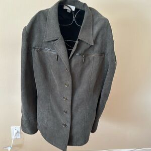 Vintage Green corderoy jacket,size 18 ,by Conrad Cbut can fit 16